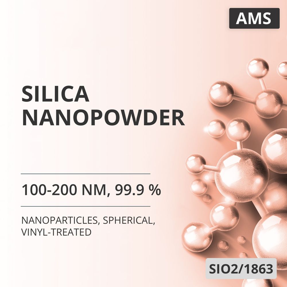 Silica Nanopowder, 100-200 nm, 99.9 %, Spherical, Vinyl-Treated (SIO2/1863)