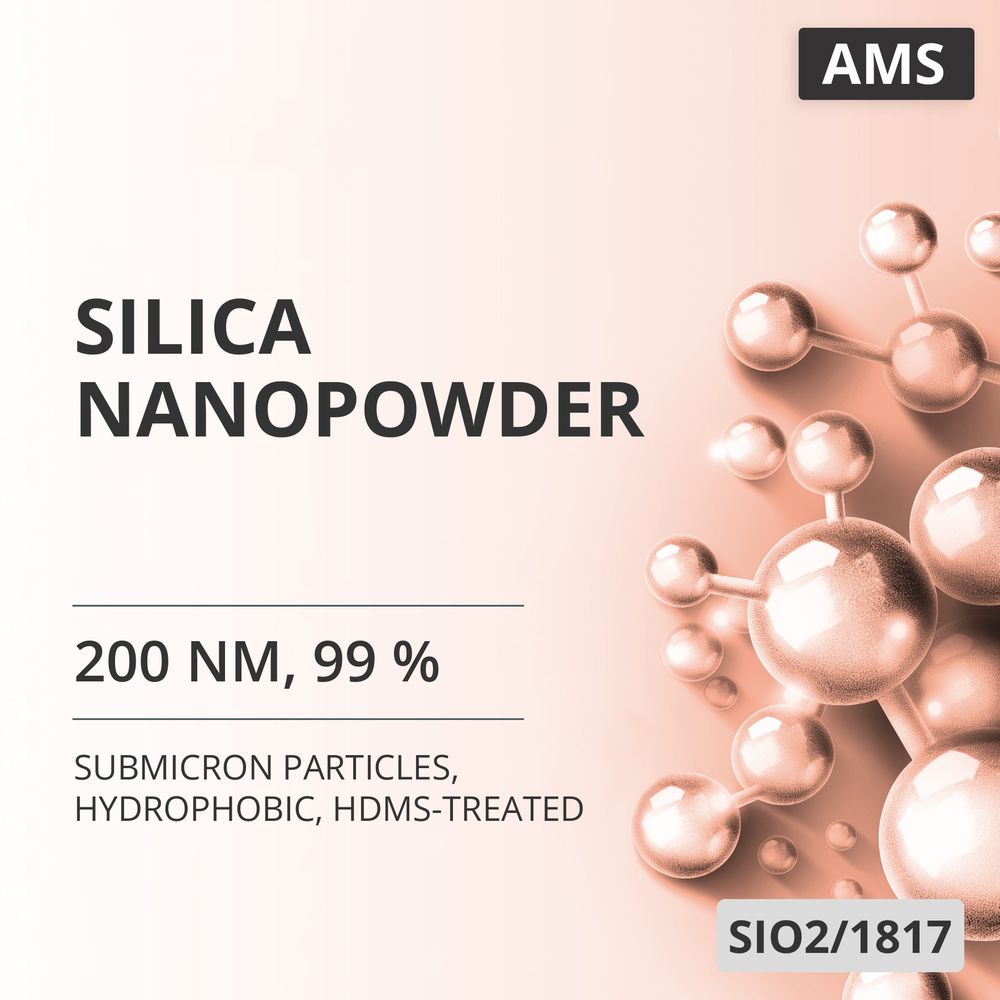 Silica Nanopowder, 200 nm, 99 %, Hydrophobic, HDMS-Treated (SIO2/1817)
