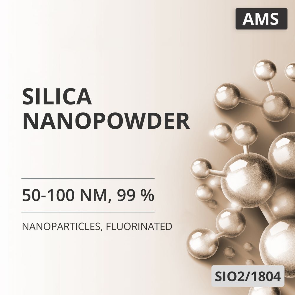 Silica Nanopowder, 50-100 nm, 99 %, Fluorinated (SIO2/1804)