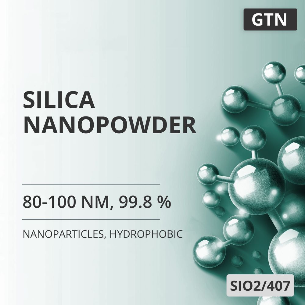 Silica Nanopowder, 80-100 nm, 99.8 %, Hydrophobic (SIO2/407)