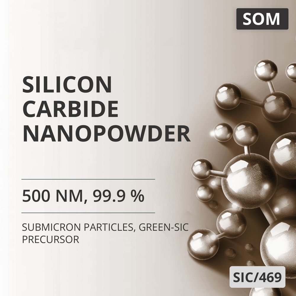 Silicon Carbide Nanopowder, 500 nm, 99.9 %, Green-SiC Precursor (SIC/469)