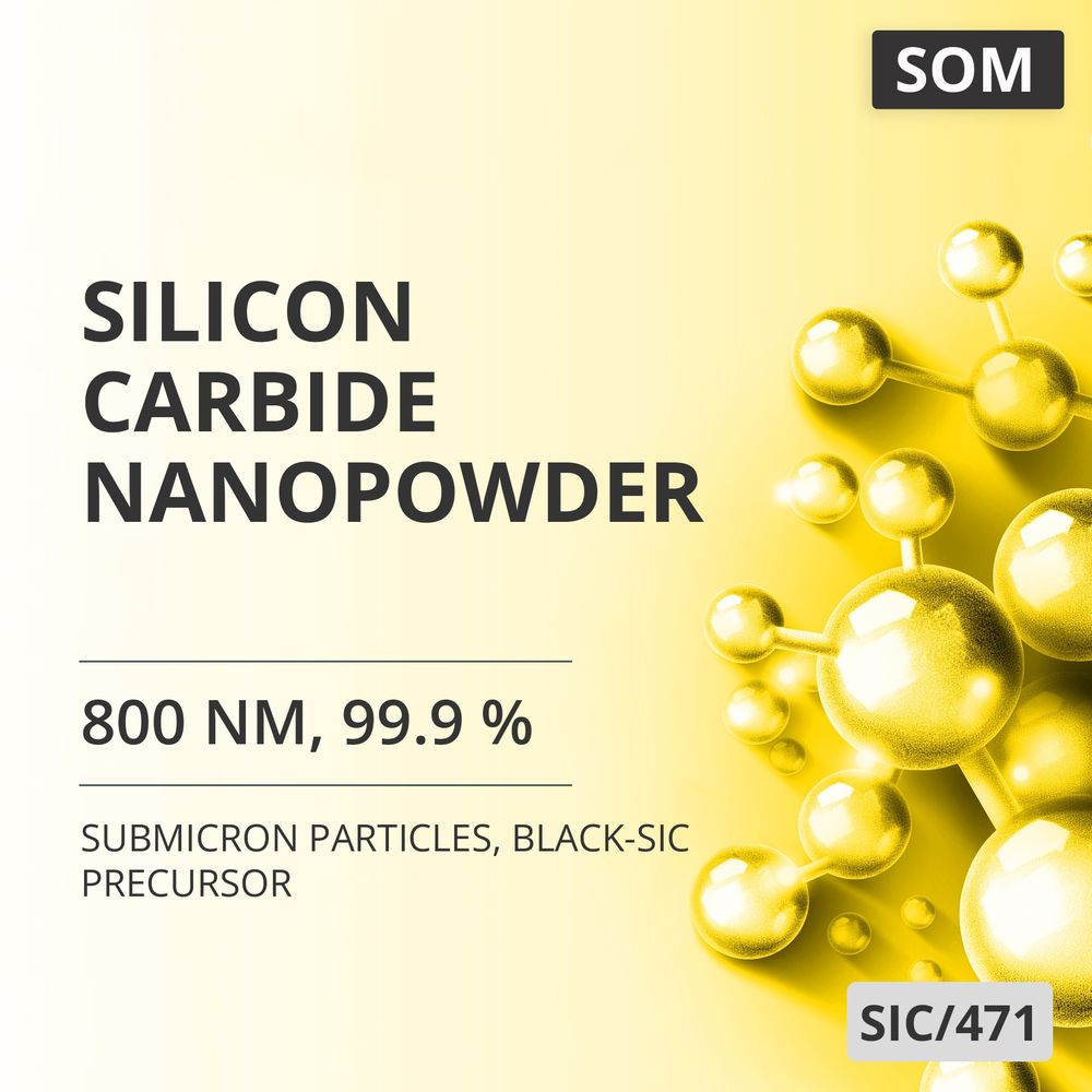 Silicon Carbide Nanopowder, 800 nm, 99.9 %, Black-SiC Precursor (SIC/471)