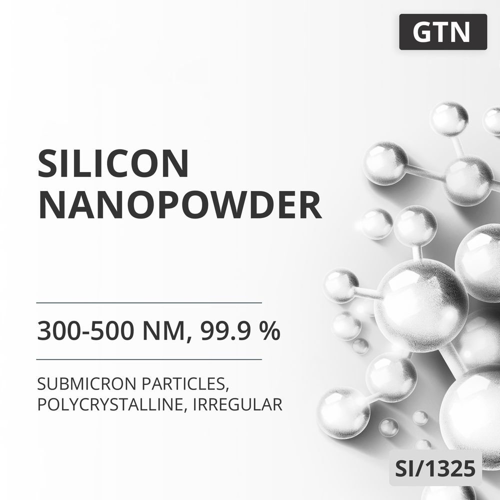 Silicon Nanopowder, 300-500 nm, 99.9 %, Polycrystalline, Irregular (SI/1325)