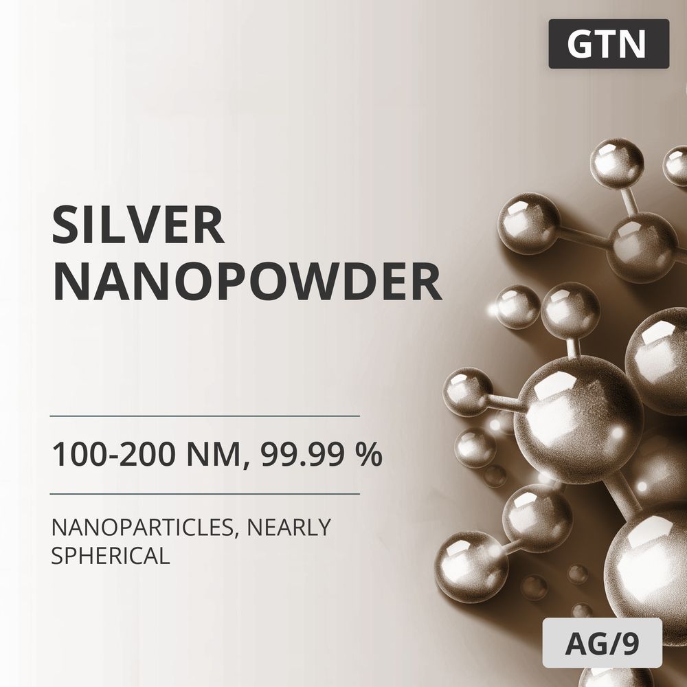 Silver Nanopowder, 100-200 nm, 99.99 %, Nearly Spherical (AG/9)
