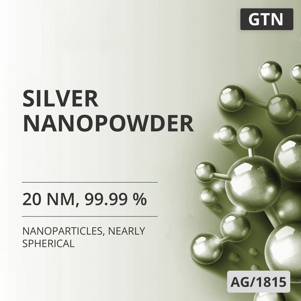 Silver Nanopowder, 20 nm, 99.99 %, Nearly Spherical (AG/1815)