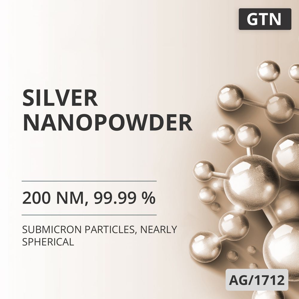 Silver Nanopowder, 200 nm, 99.99 %, Nearly Spherical (AG/1712)