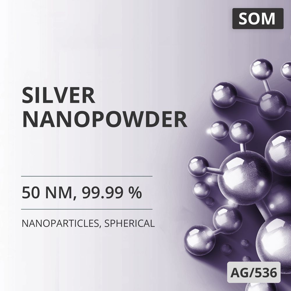 Silver Nanopowder, 50 nm, 99.99 %, Spherical (AG/536)