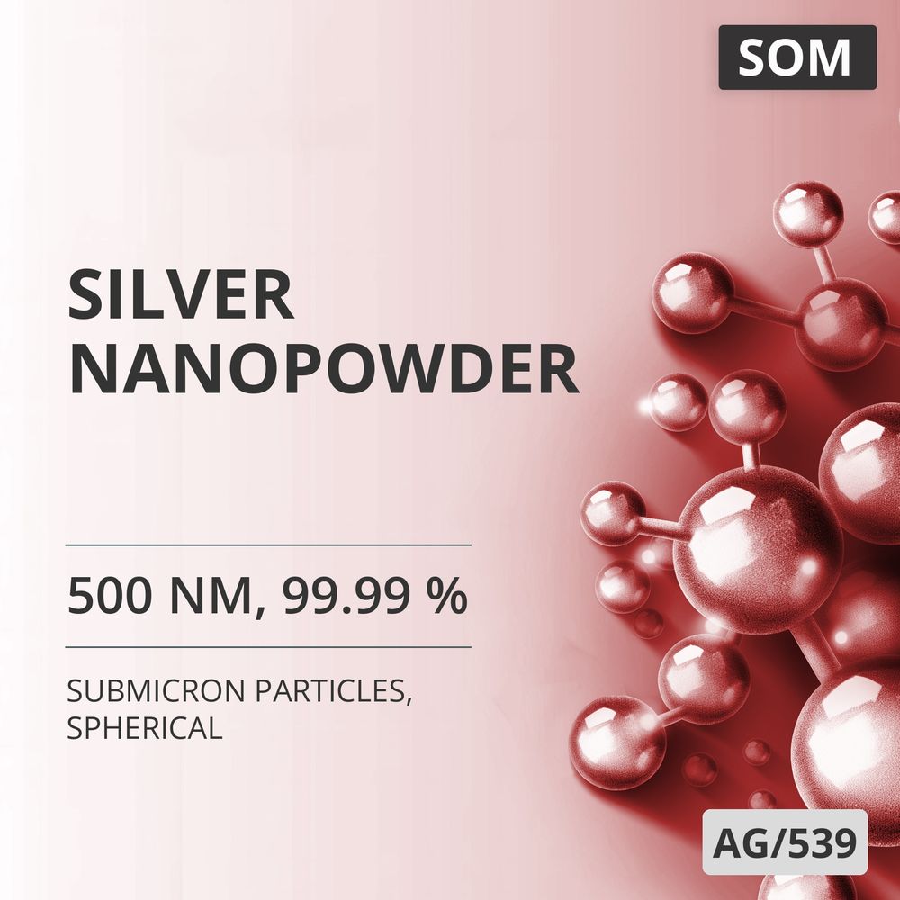 Silver Nanopowder, 500 nm, 99.99 %, Spherical (AG/539)