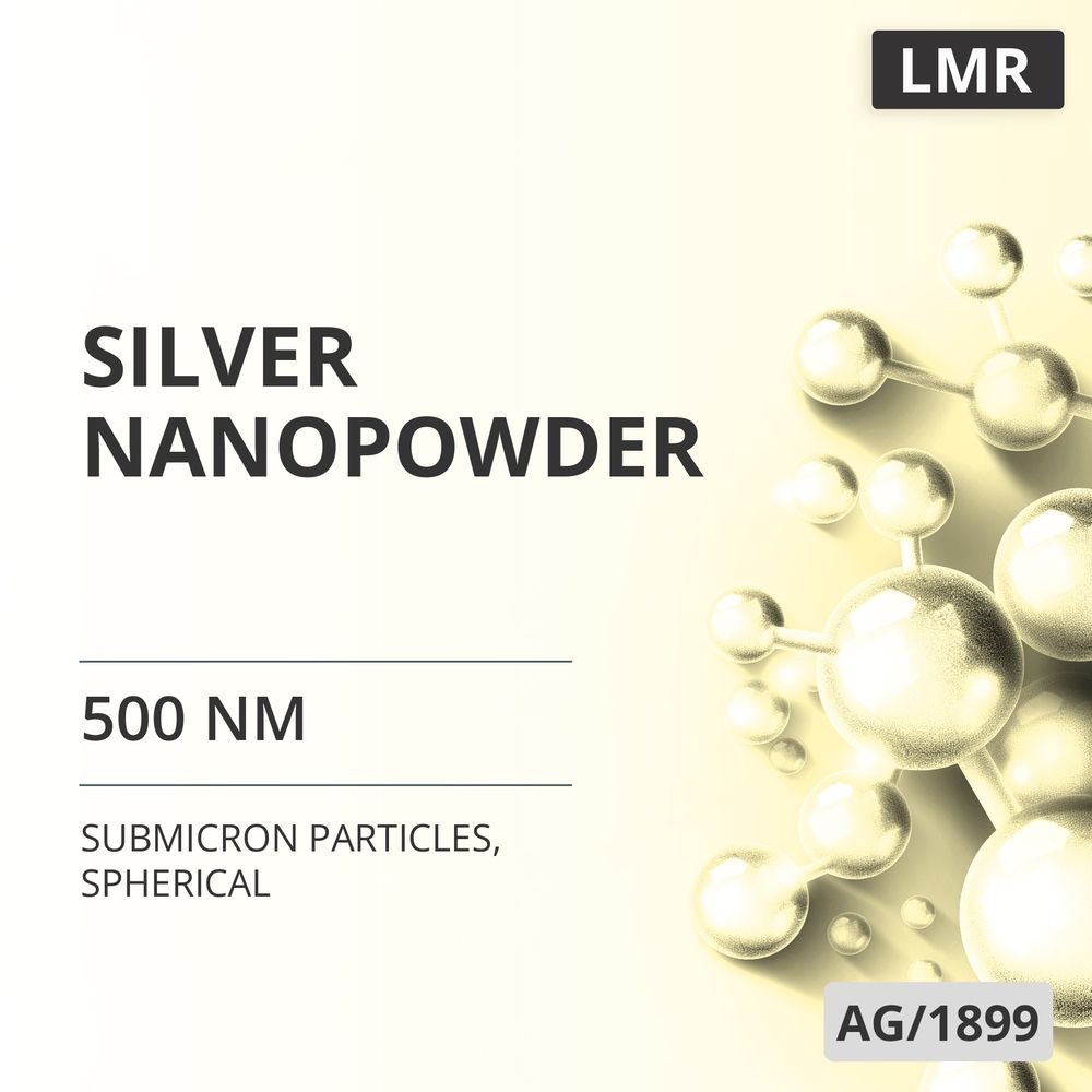 Silver Nanopowder, 500 nm, Spherical (AG/1899)