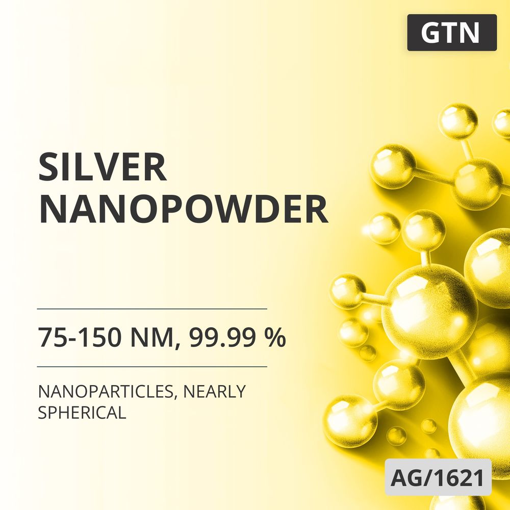 Silver Nanopowder, 75-150 nm, 99.99 %, Nearly Spherical (AG/1621)