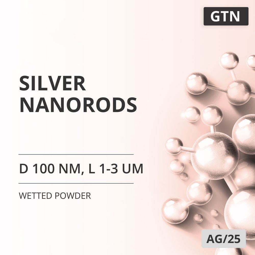 Silver Nanorods, D 100 nm, L 1-3 um, 99.9 %, Wetted Powder (AG/25)