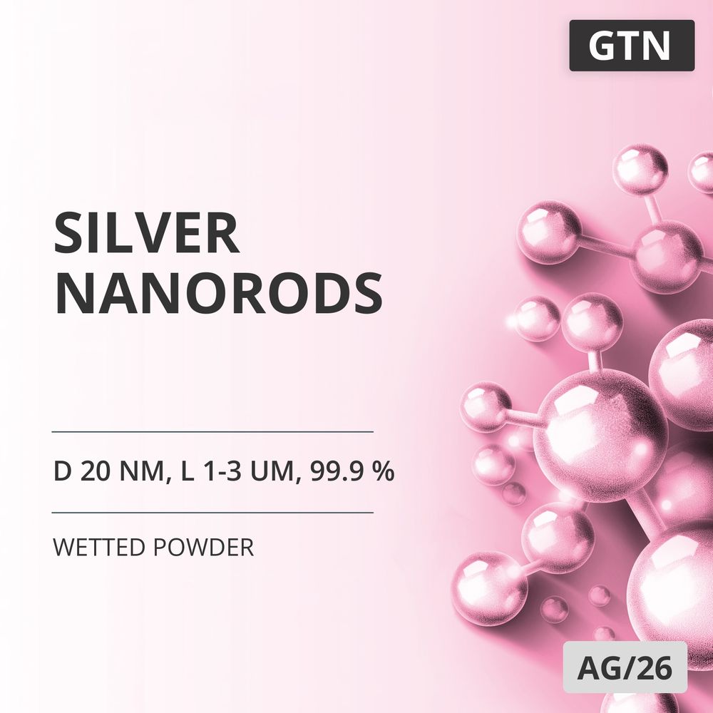 Silver Nanorods, D 20 nm, L 1-3 um, 99.9 %, Wetted Powder (AG/26)
