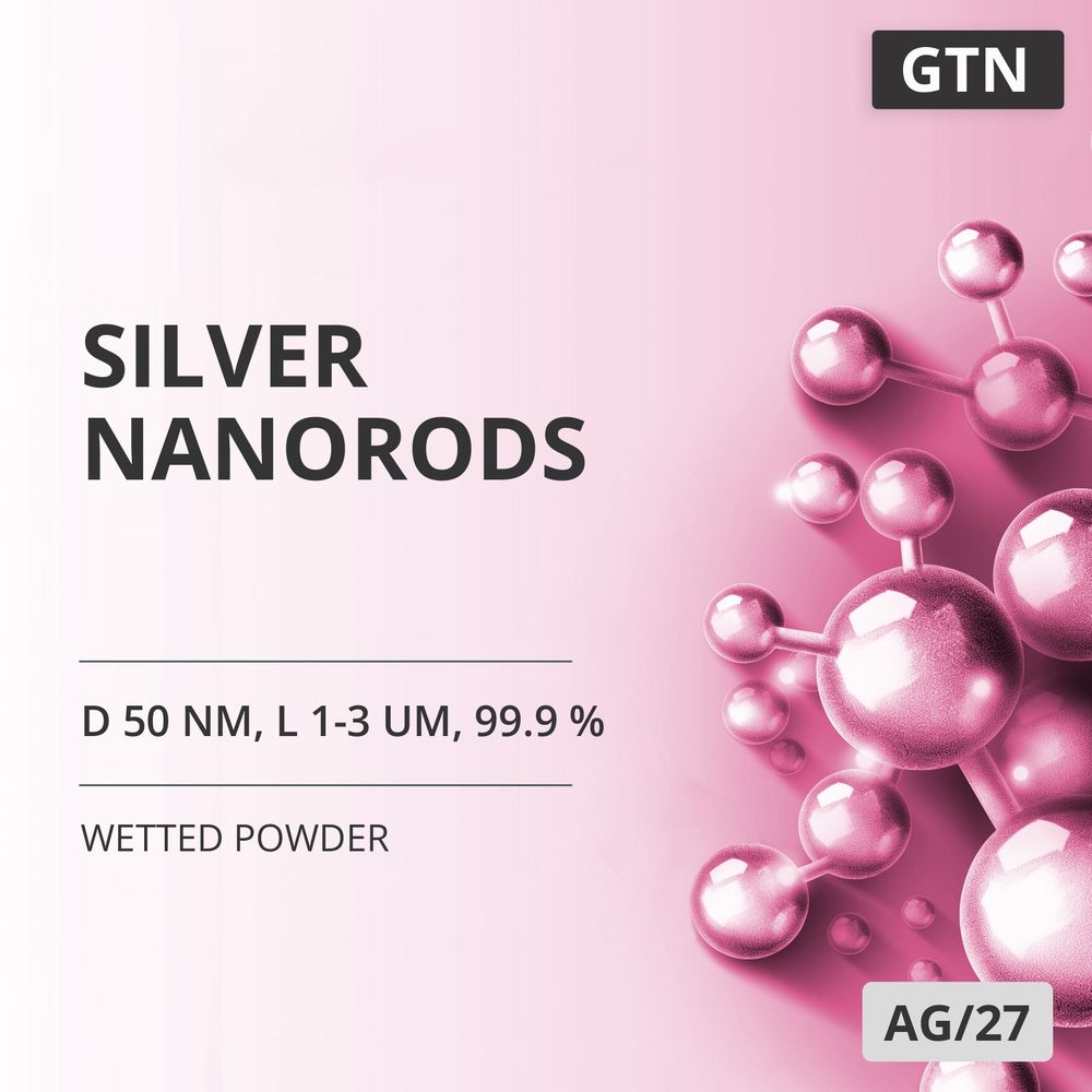 Silver Nanorods, D 50 nm, L 1-3 um, 99.9 %, Wetted Powder (AG/27)