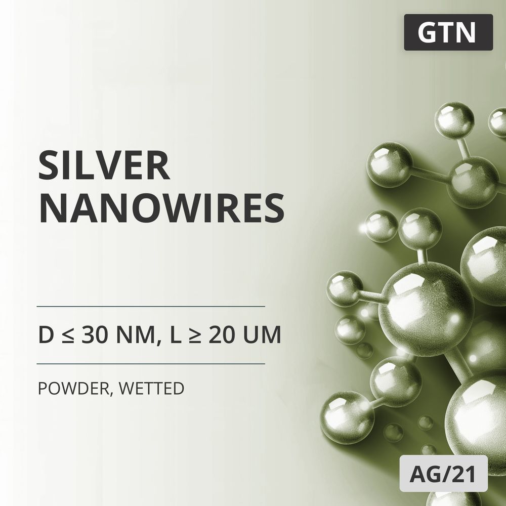 Silver Nanowires, D ≤ 30 nm, L ≥ 20 um, 99.9 %, Wetted (AG/21)