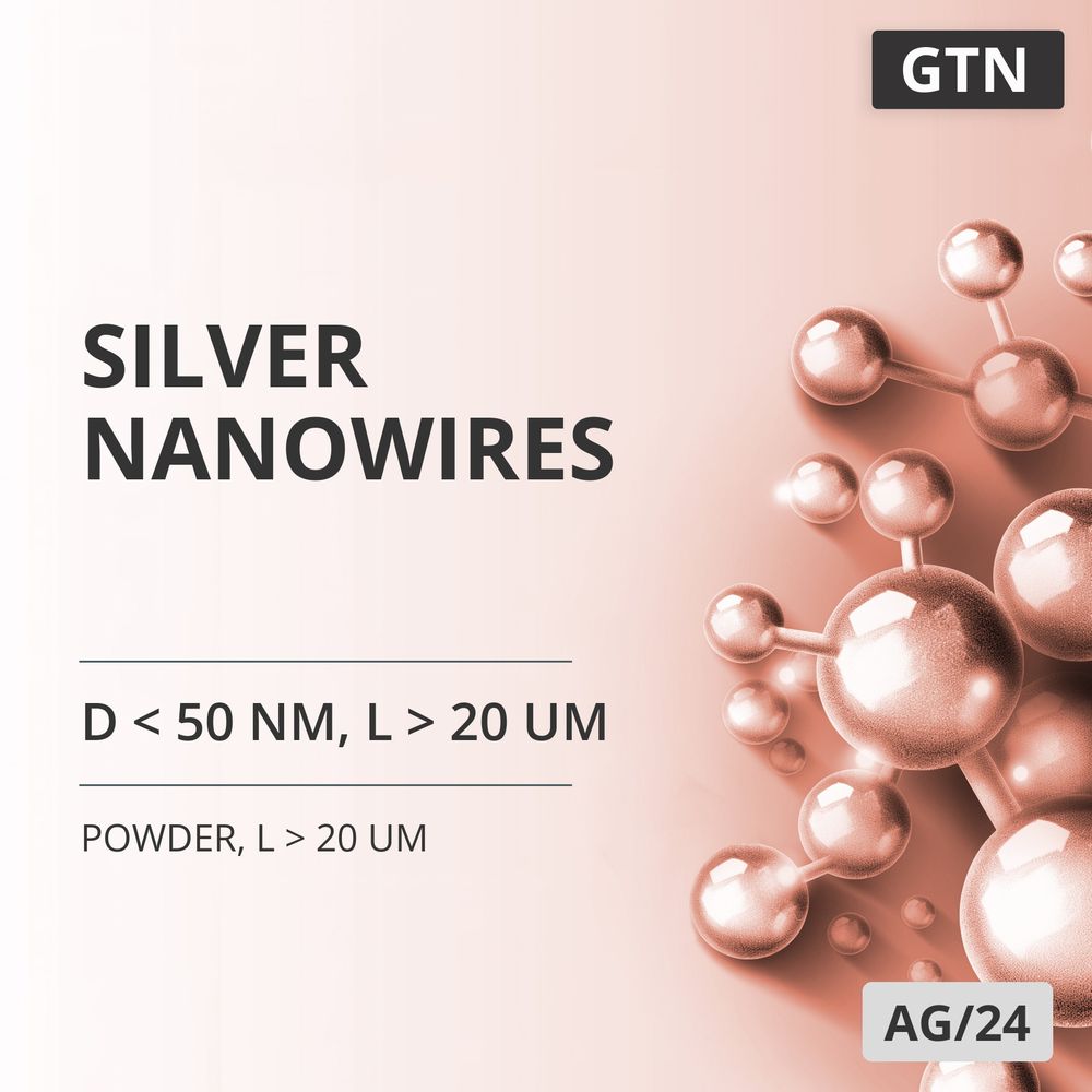 Silver Nanowires, D < 50 nm, L > 20 um, 99.99 %, L > 20 um (AG/24)