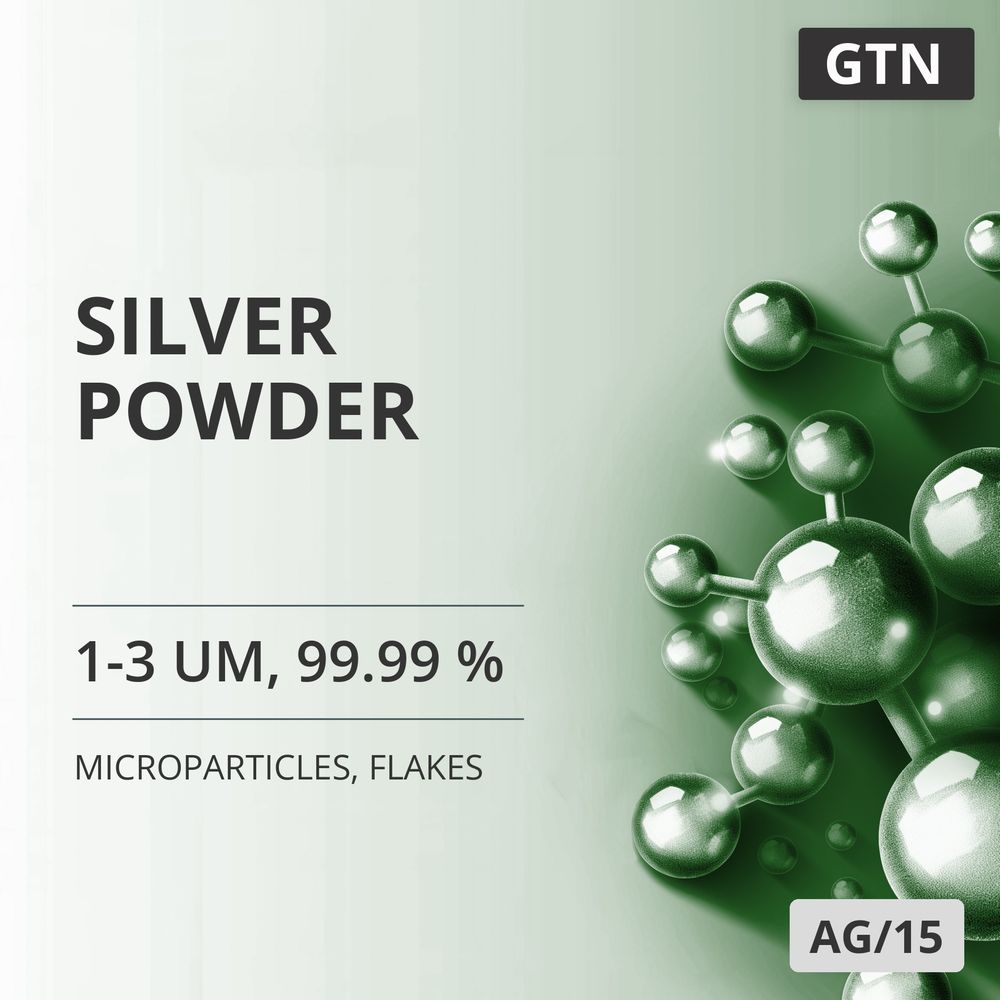 Silver Powder, 1-3 um, 99.99 %, Flakes (AG/15)