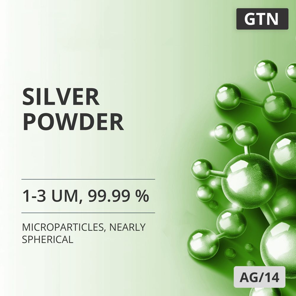 Silver Powder, 1-3 um, 99.99 %, Nearly Spherical (AG/14)