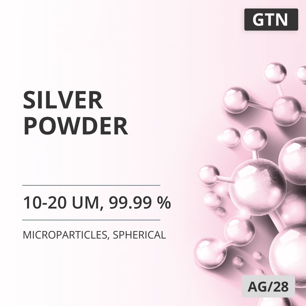 Silver Powder, 10-20 um, 99.99 %, Spherical (AG/28)