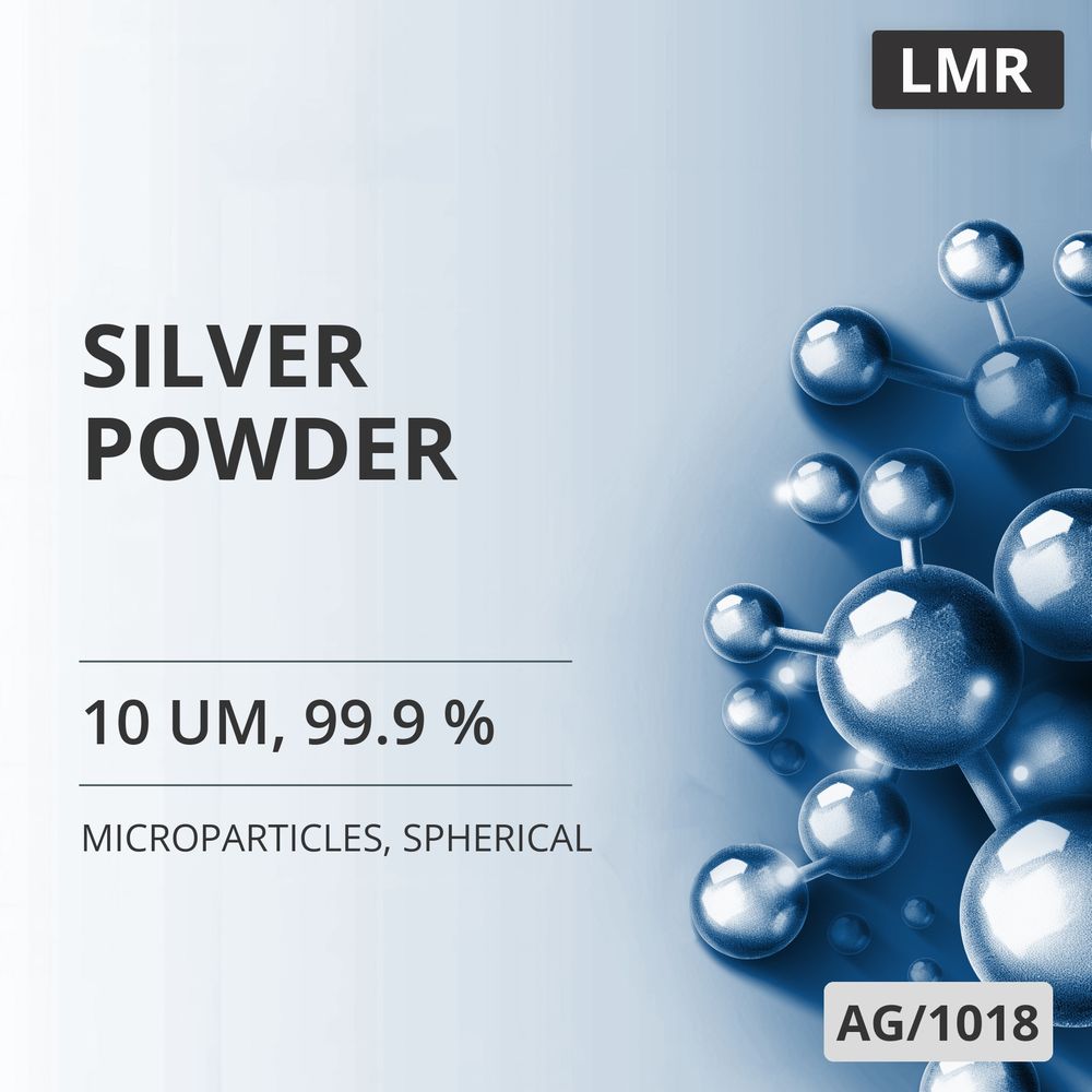 Silver Powder, 10 um, 99.9 %, Spherical (AG/1018)