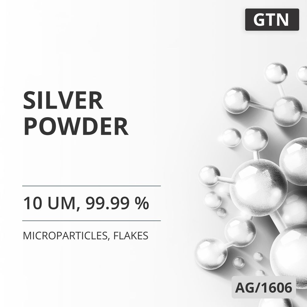 Silver Powder, 10 um, 99.99 %, Flakes (AG/1606)