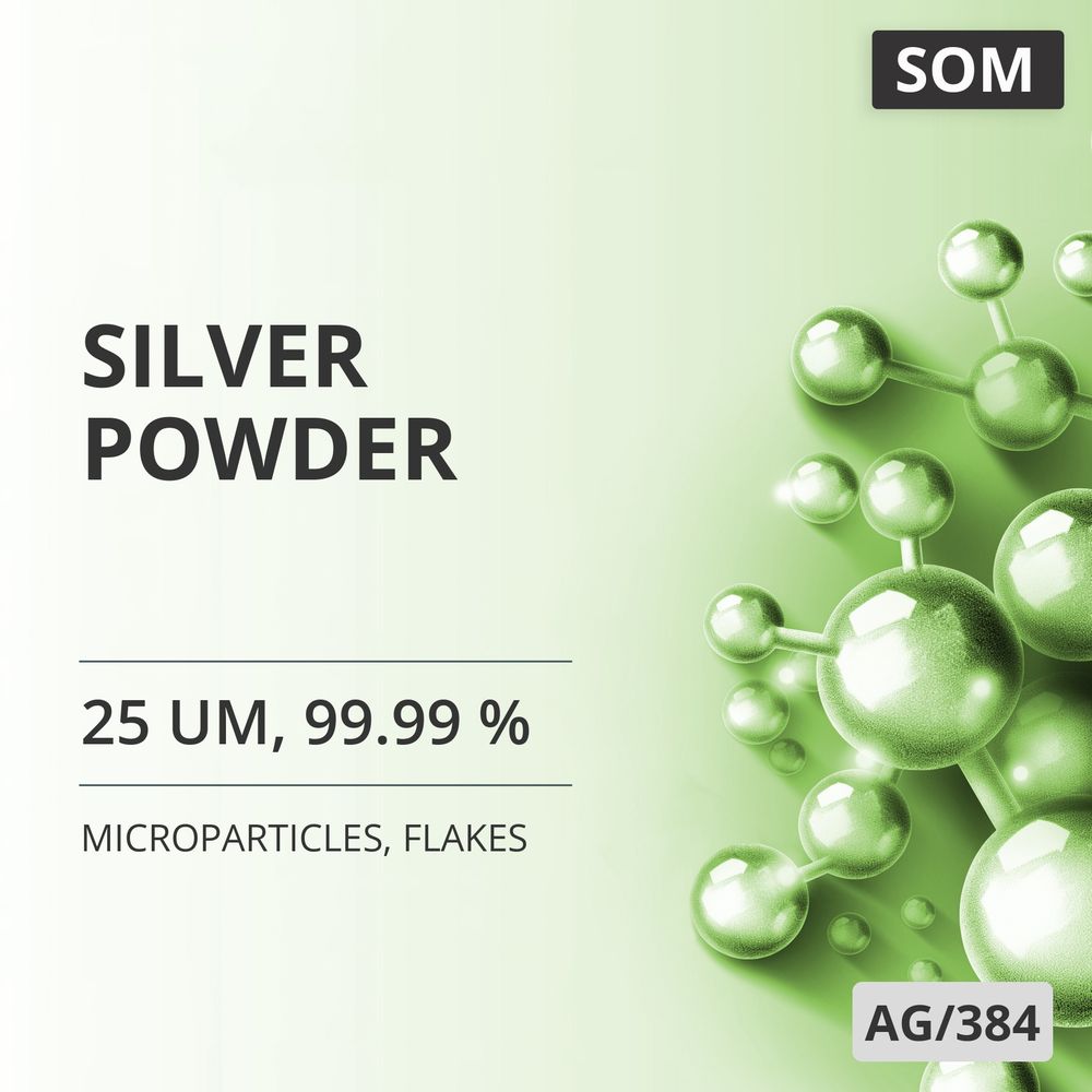 Silver Powder, 25 um, 99.99 %, Flakes (AG/384)