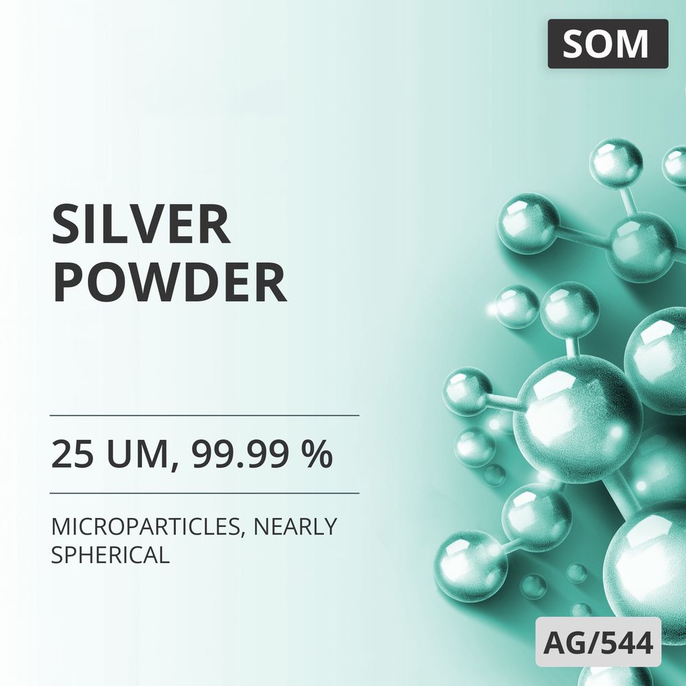 Silver Powder, 25 um, 99.99 %, Nearly Spherical (AG/544)