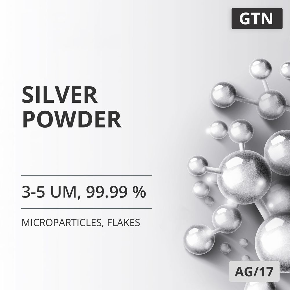 Silver Powder, 3-5 um, 99.99 %, Flakes (AG/17)