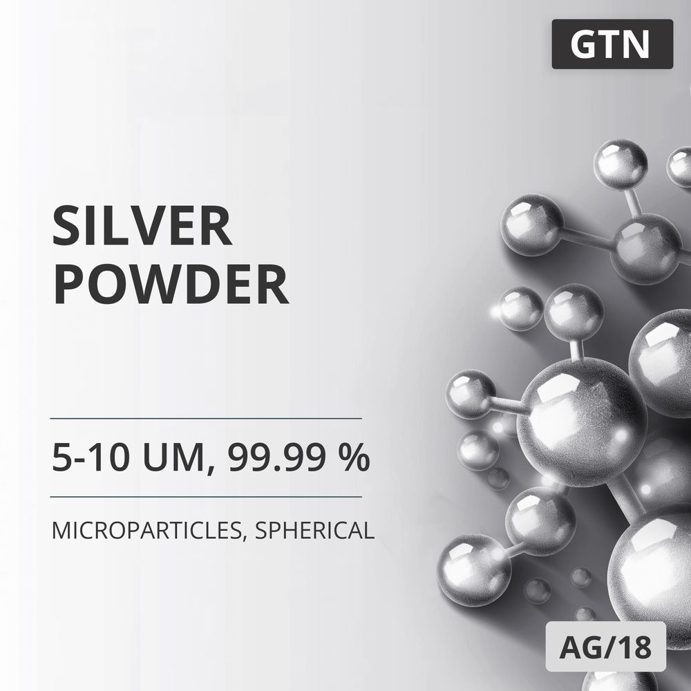 Silver Powder, 5-10 um, 99.99 %, Spherical (AG/18)
