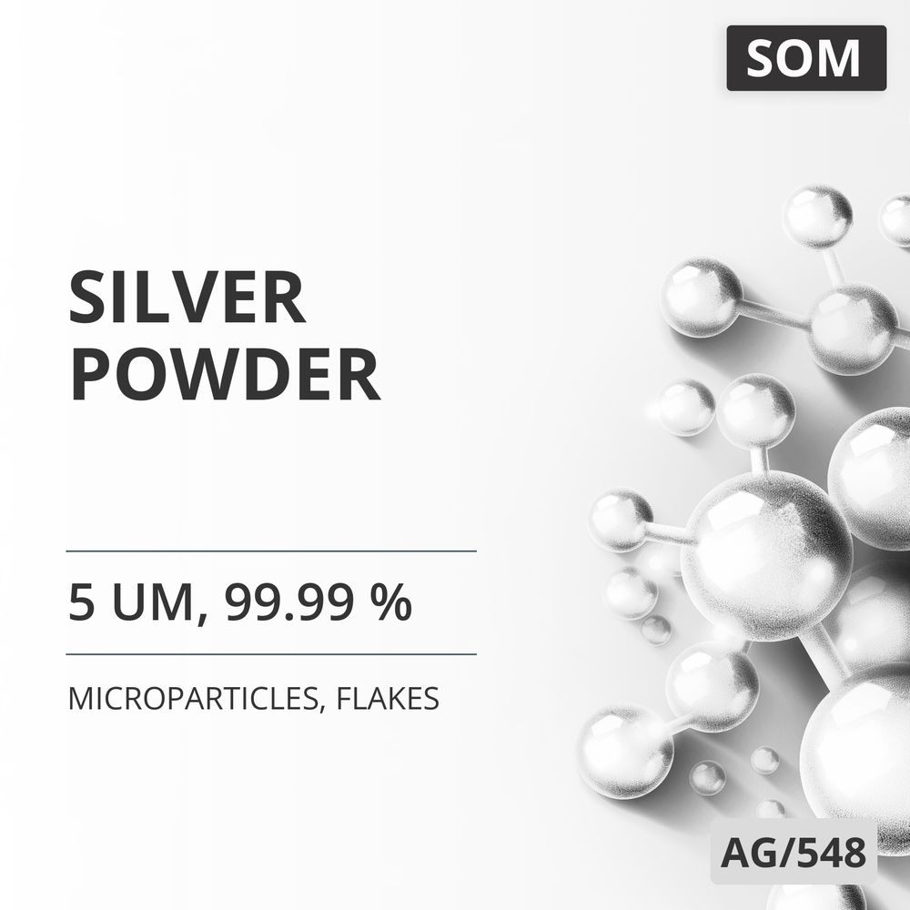 Silver Powder, 5 um, 99.99 %, Flakes (AG/548)