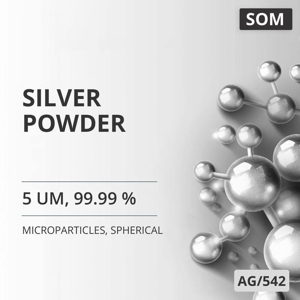 Silver Powder, 5 um, 99.99 %, Spherical (AG/542)