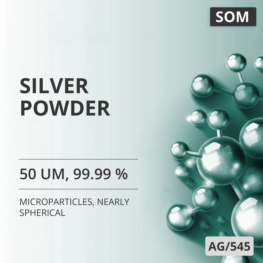 Silver Powder, 50 um, 99.99 %, Nearly Spherical (AG/545)