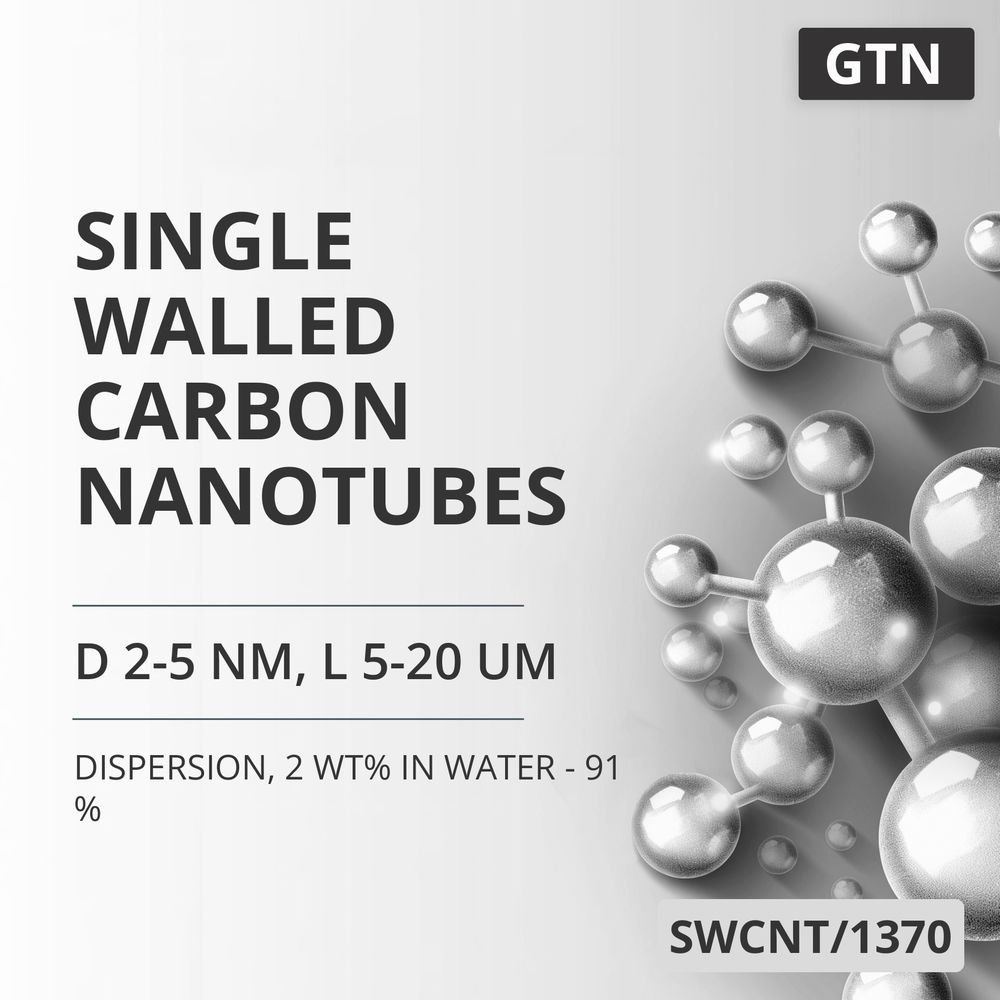 Single-Walled Carbon Nanotubes, D 2-5 nm, L 5-20 um, 91 %, 2 wt% in Water - 91 % (SWCNT/1370)