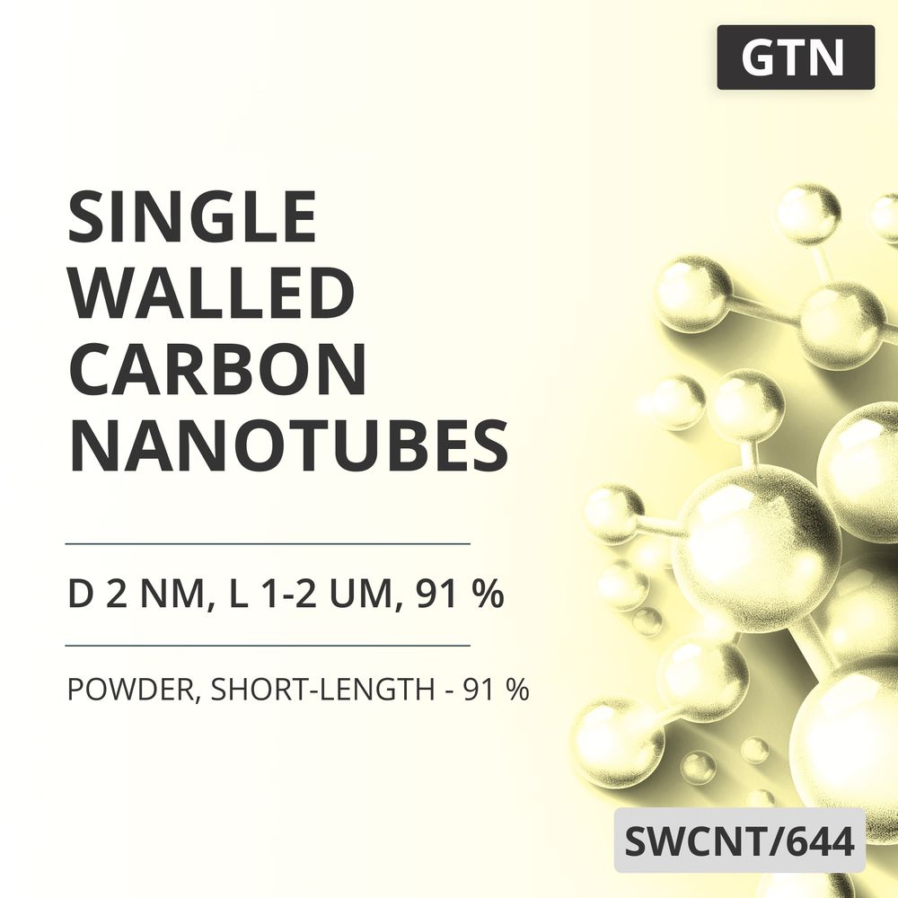 Single-Walled Carbon Nanotubes, D 2 nm, L 1-2 um, 91 %, Short-Length - 91 % (SWCNT/644)