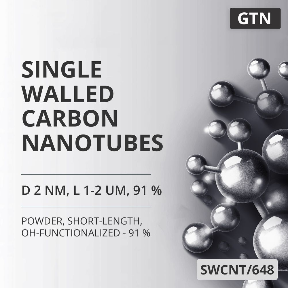 Single-Walled Carbon Nanotubes, D 2 nm, L 1-2 um, 91 %, Short-Length, OH-Functionalized - 91 % (SWCNT/648)