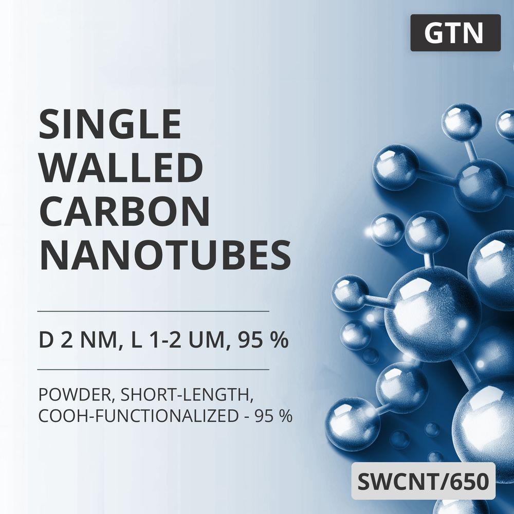 Single-Walled Carbon Nanotubes, D 2 nm, L 1-2 um, 95 %, Short-Length, COOH-Functionalized - 95 % (SWCNT/650)