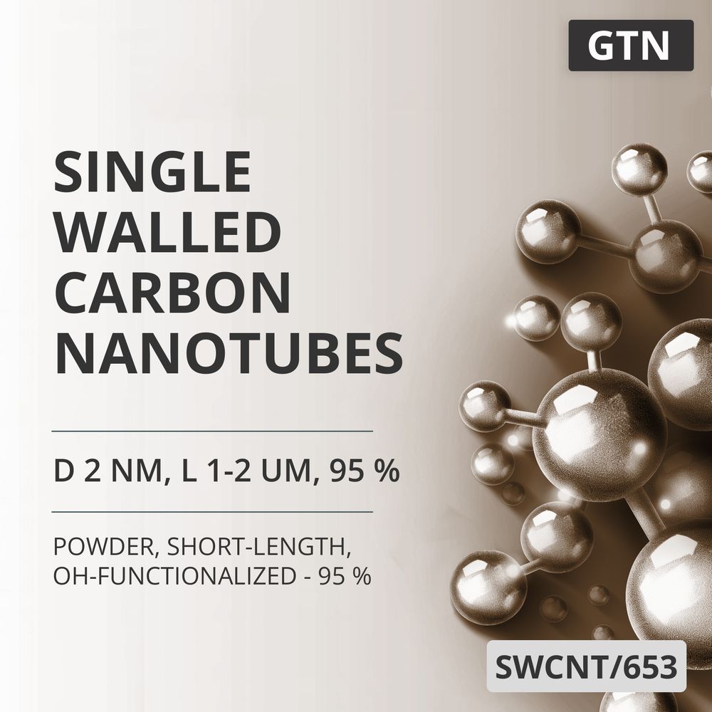 Single-Walled Carbon Nanotubes, D 2 nm, L 1-2 um, 95 %, Short-Length, OH-Functionalized - 95 % (SWCNT/653)