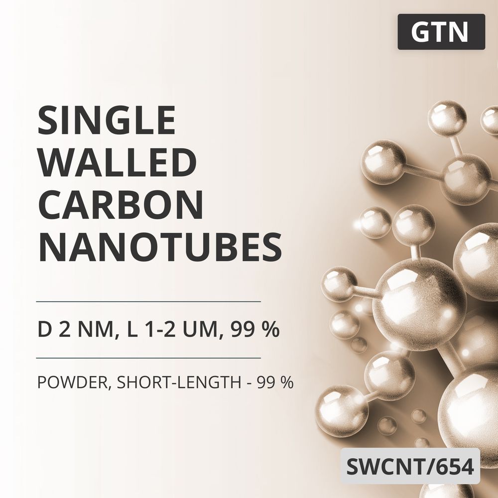 Single-Walled Carbon Nanotubes, D 2 nm, L 1-2 um, 99 %, Short-Length - 99 % (SWCNT/654)
