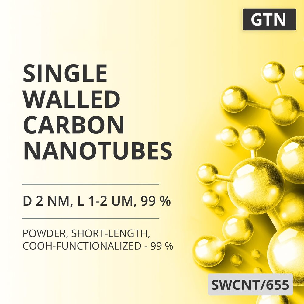 Single-Walled Carbon Nanotubes, D 2 nm, L 1-2 um, 99 %, Short-Length, COOH-Functionalized - 99 % (SWCNT/655)