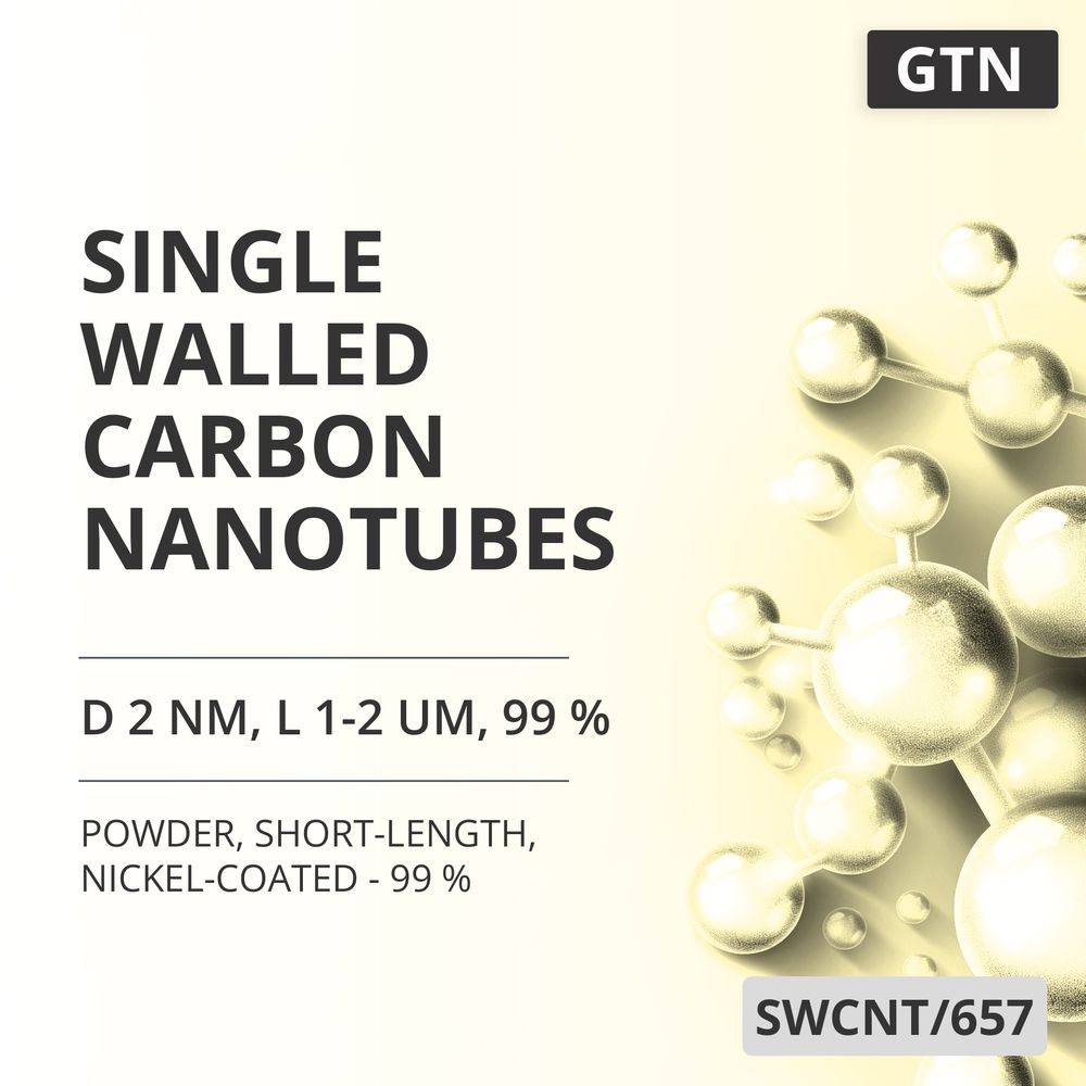 Single-Walled Carbon Nanotubes, D 2 nm, L 1-2 um, 99 %, Short-Length, Nickel-Coated - 99 % (SWCNT/657)