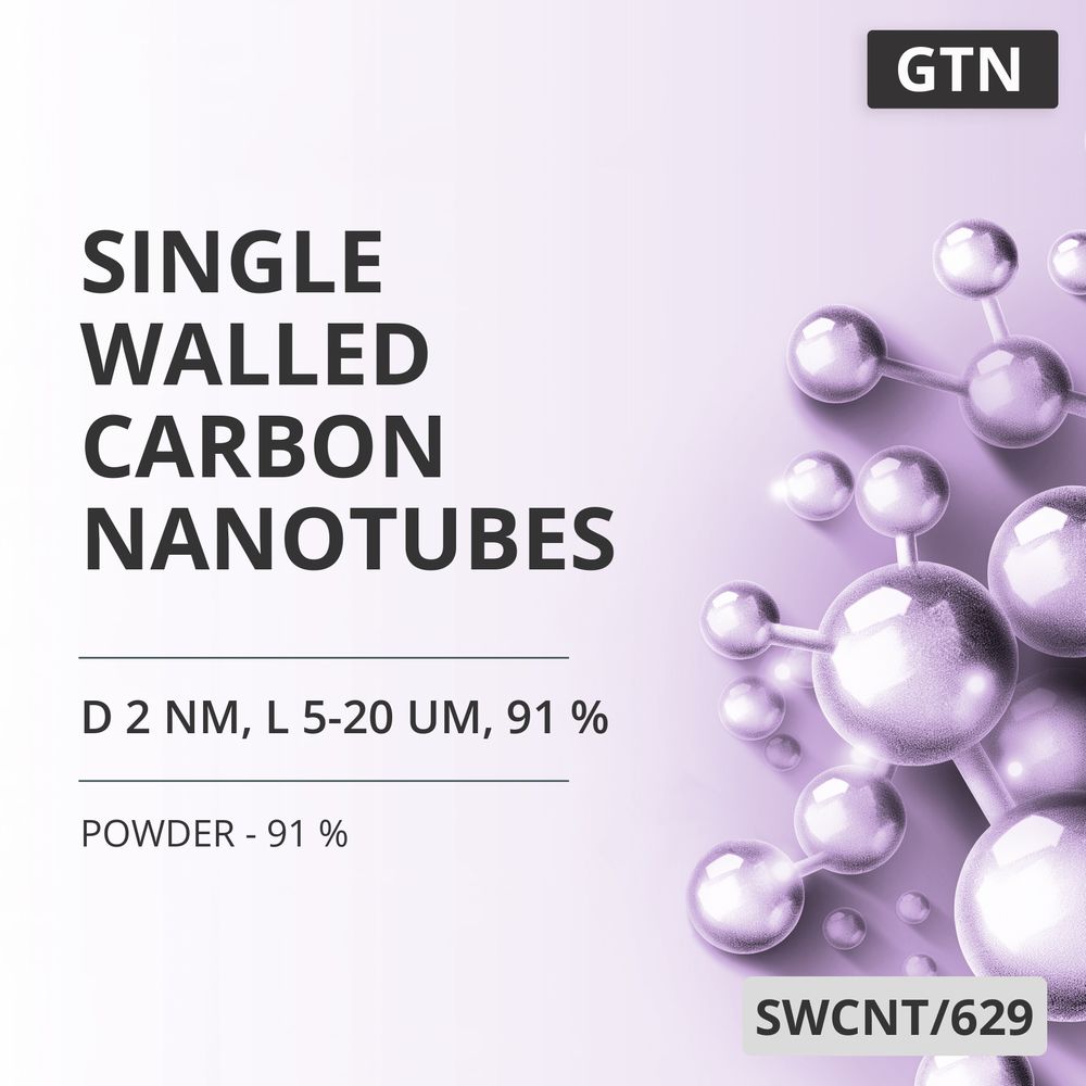 Single-Walled Carbon Nanotubes, D 2 nm, L 5-20 um, 91 % - 91 % (SWCNT/629)