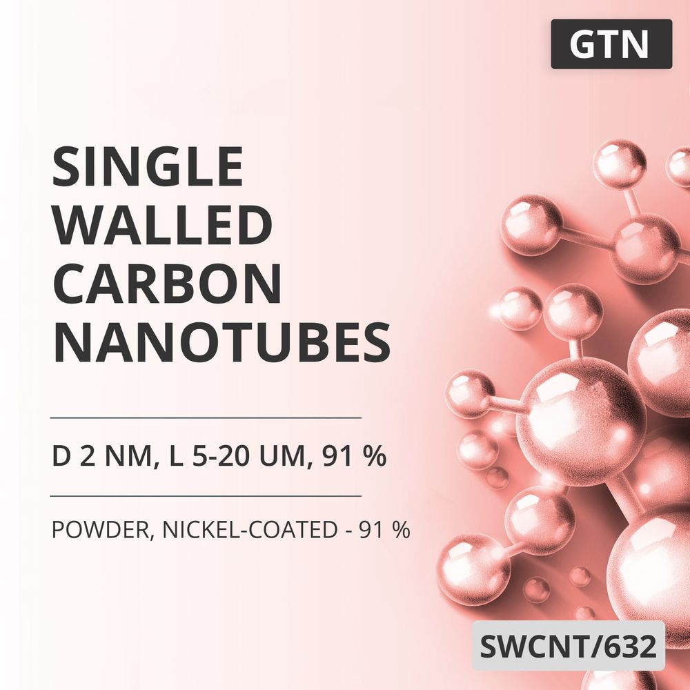 Single-Walled Carbon Nanotubes, D 2 nm, L 5-20 um, 91 %, Nickel-Coated - 91 % (SWCNT/632)