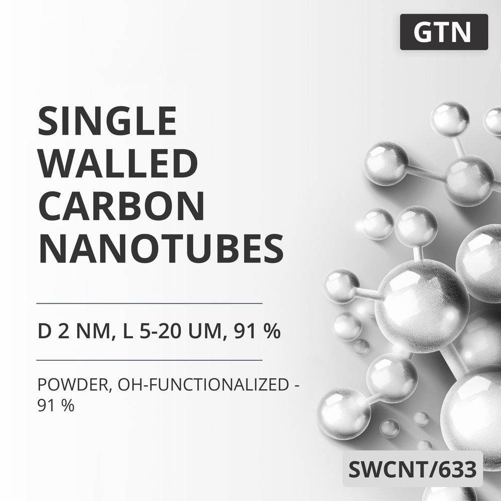 Single-Walled Carbon Nanotubes, D 2 nm, L 5-20 um, 91 %, OH-Functionalized - 91 % (SWCNT/633)