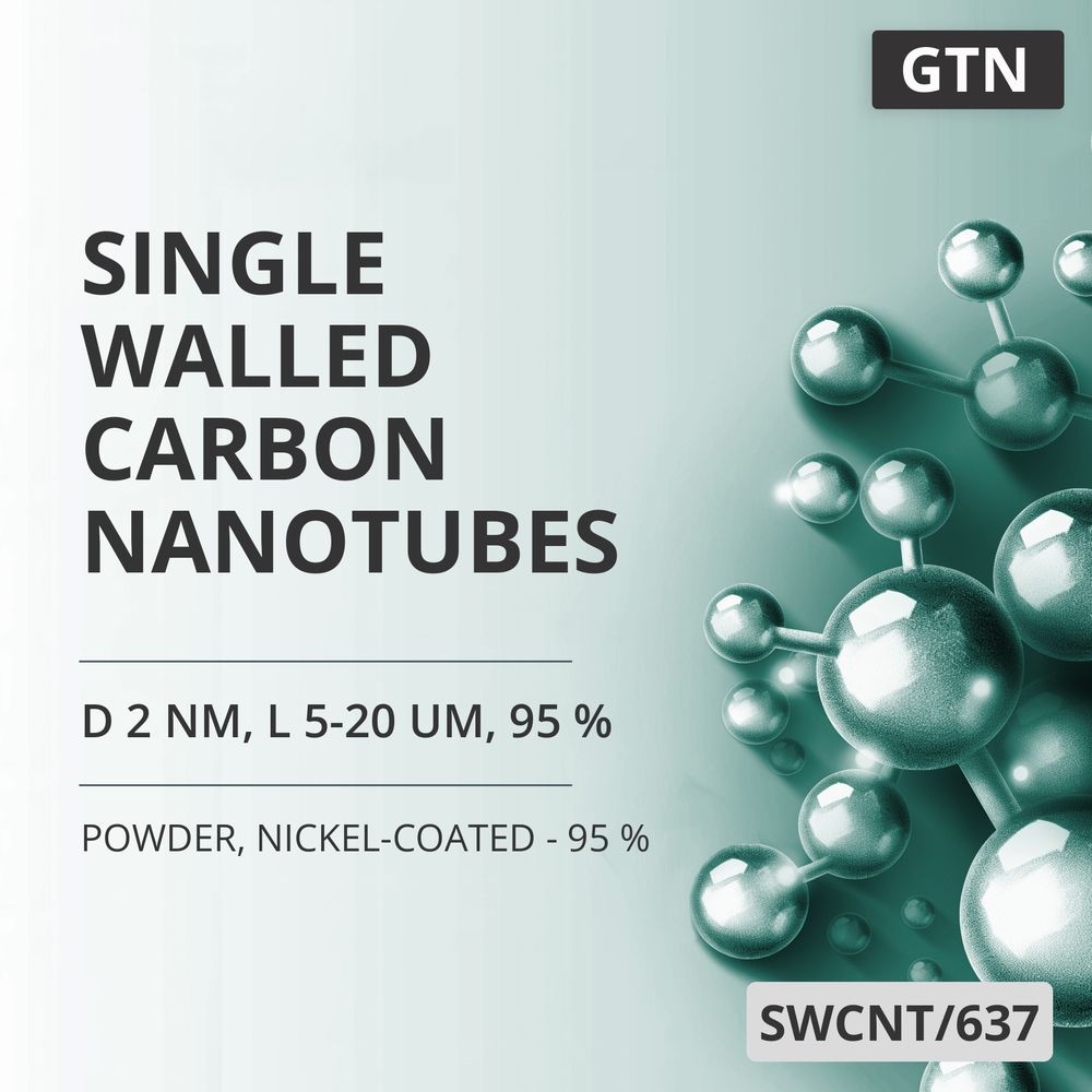 Single-Walled Carbon Nanotubes, D 2 nm, L 5-20 um, 95 %, Nickel-Coated - 95 % (SWCNT/637)