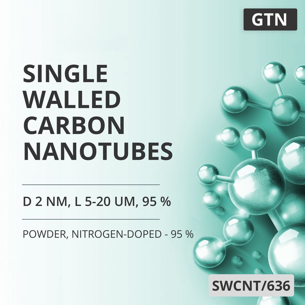 Single-Walled Carbon Nanotubes, D 2 nm, L 5-20 um, 95 %, Nitrogen-Doped - 95 % (SWCNT/636)