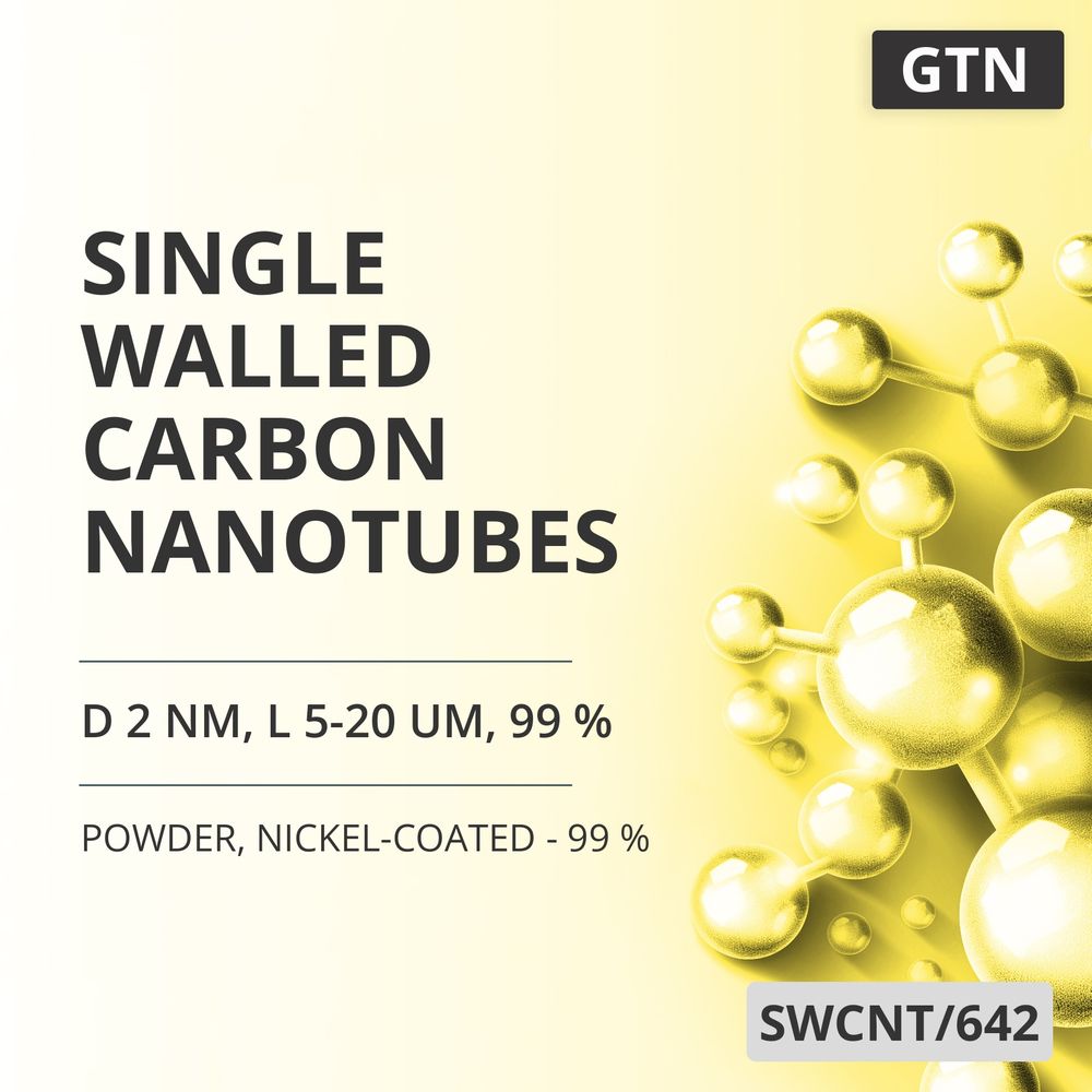 Single-Walled Carbon Nanotubes, D 2 nm, L 5-20 um, 99 %, Nickel-Coated - 99 % (SWCNT/642)