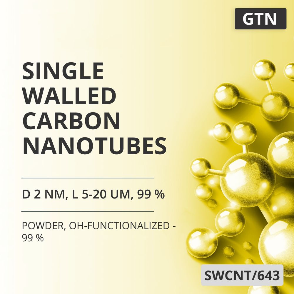 Single-Walled Carbon Nanotubes, D 2 nm, L 5-20 um, 99 %, OH-Functionalized - 99 % (SWCNT/643)