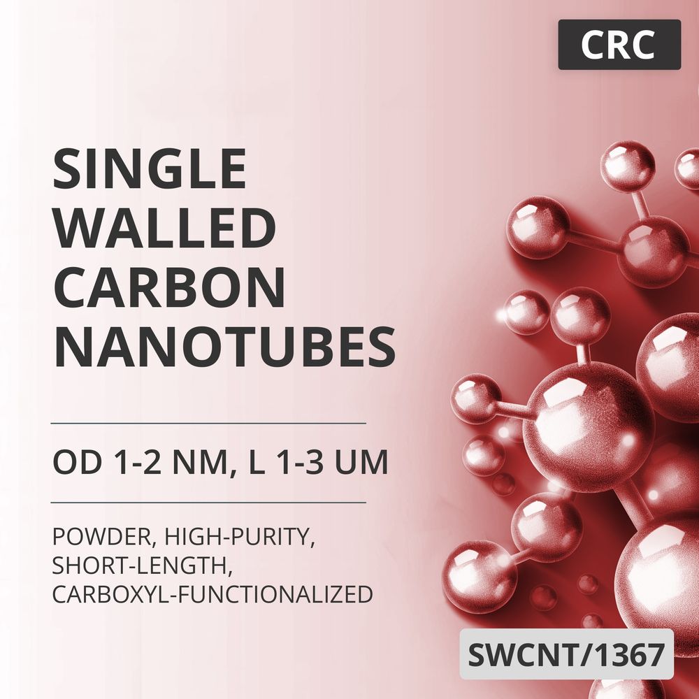 Single-Walled Carbon Nanotubes, OD 1-2 nm, L 1-3 um, 90 wt%, High-Purity, Short-Length, Carboxyl-Functionalized (SWCNT/1367)