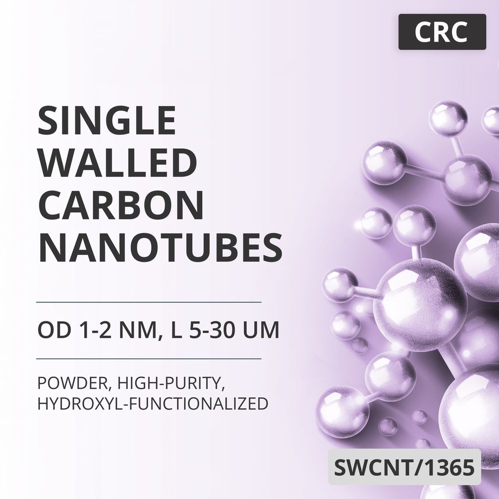 Single-Walled Carbon Nanotubes, OD 1-2 nm, L 5-30 um, 90 wt%, High-Purity, Hydroxyl-Functionalized (SWCNT/1365)