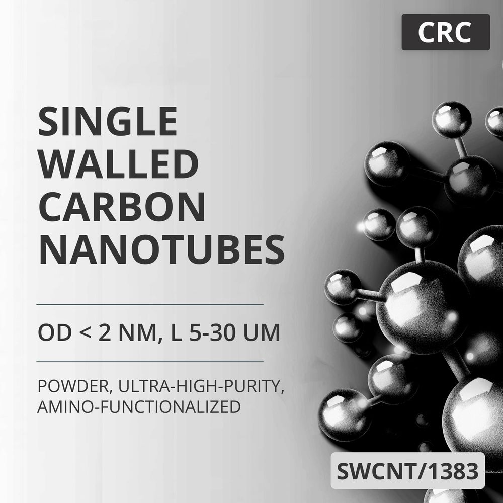 Single-Walled Carbon Nanotubes, OD < 2 nm, L 5-30 um, 95 wt%, Ultra-High-Purity, Amino-Functionalized (SWCNT/1383)
