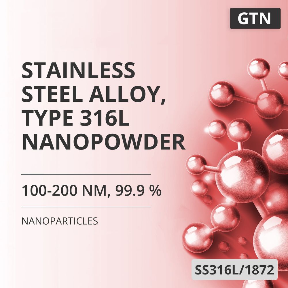 Stainless Steel Alloy, Type 316L Nanopowder, 100-200 nm, 99.9 % (SS316L/1872)